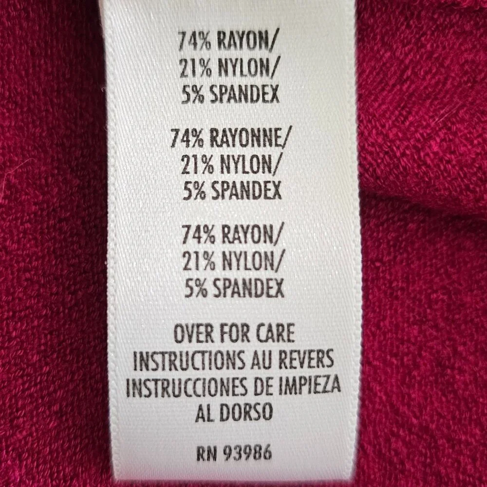 Petite Sophisticate Long Sleeve Turtleneck Top | NWT | SP | Raspberry Pink - Picture 15 of 16